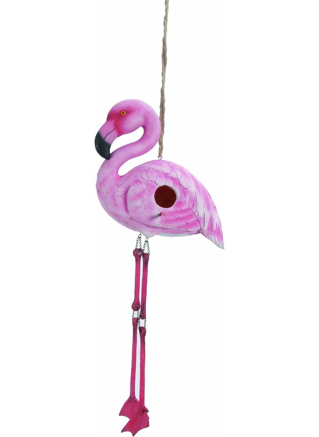 Spoontiques Spoontiques  Birdhouse  Garden Dcor  Decorative Bird House for Yard and Garden Decoration  Hanging Novelty Birdhouse for Outdoor Patio  Flamingo Birdhouse 