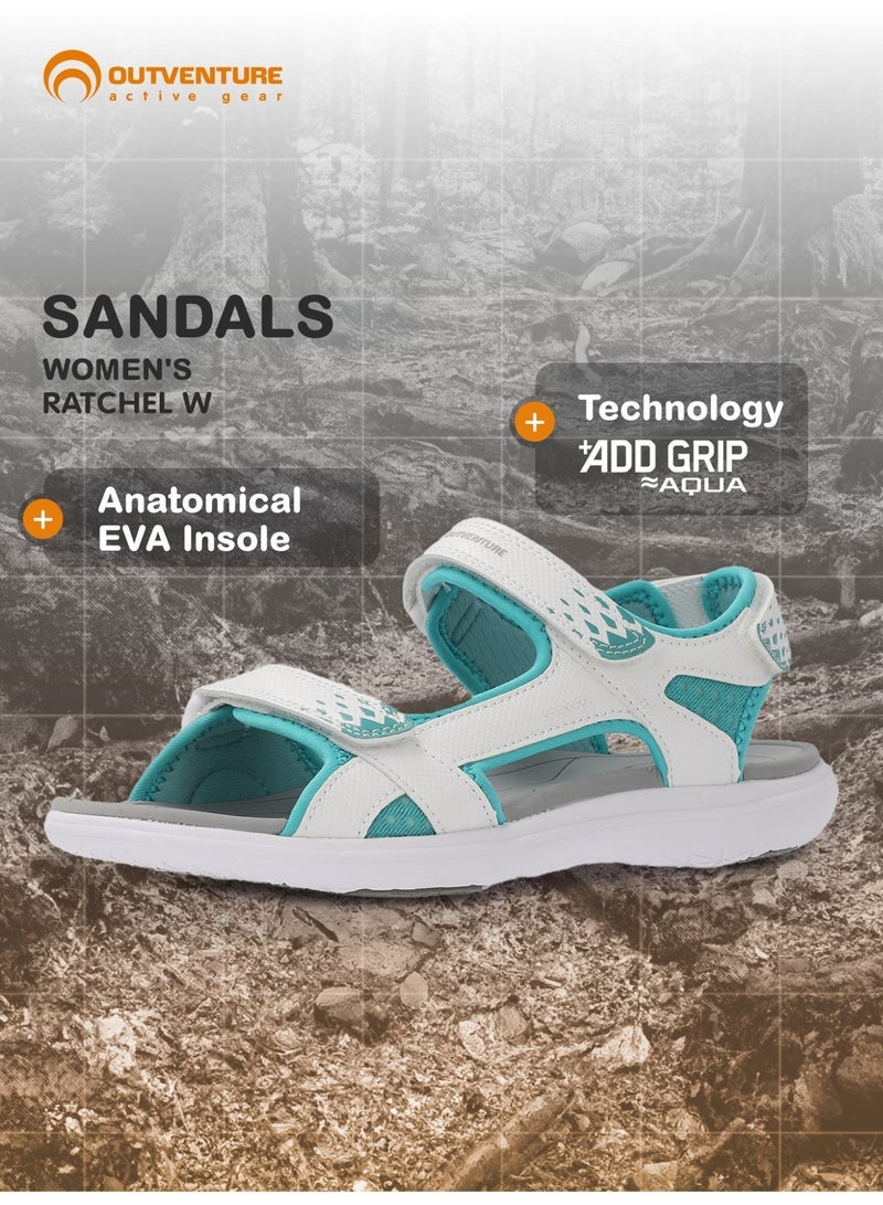 Outventure Women's Sandals – White Lightweight Outdoor Sandals with EVA Cushioning and Aqua Grip Sole - Image 2