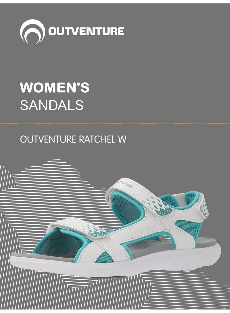 Outventure Women's Sandals – White Lightweight Outdoor Sandals with EVA Cushioning and Aqua Grip Sole - Image 4