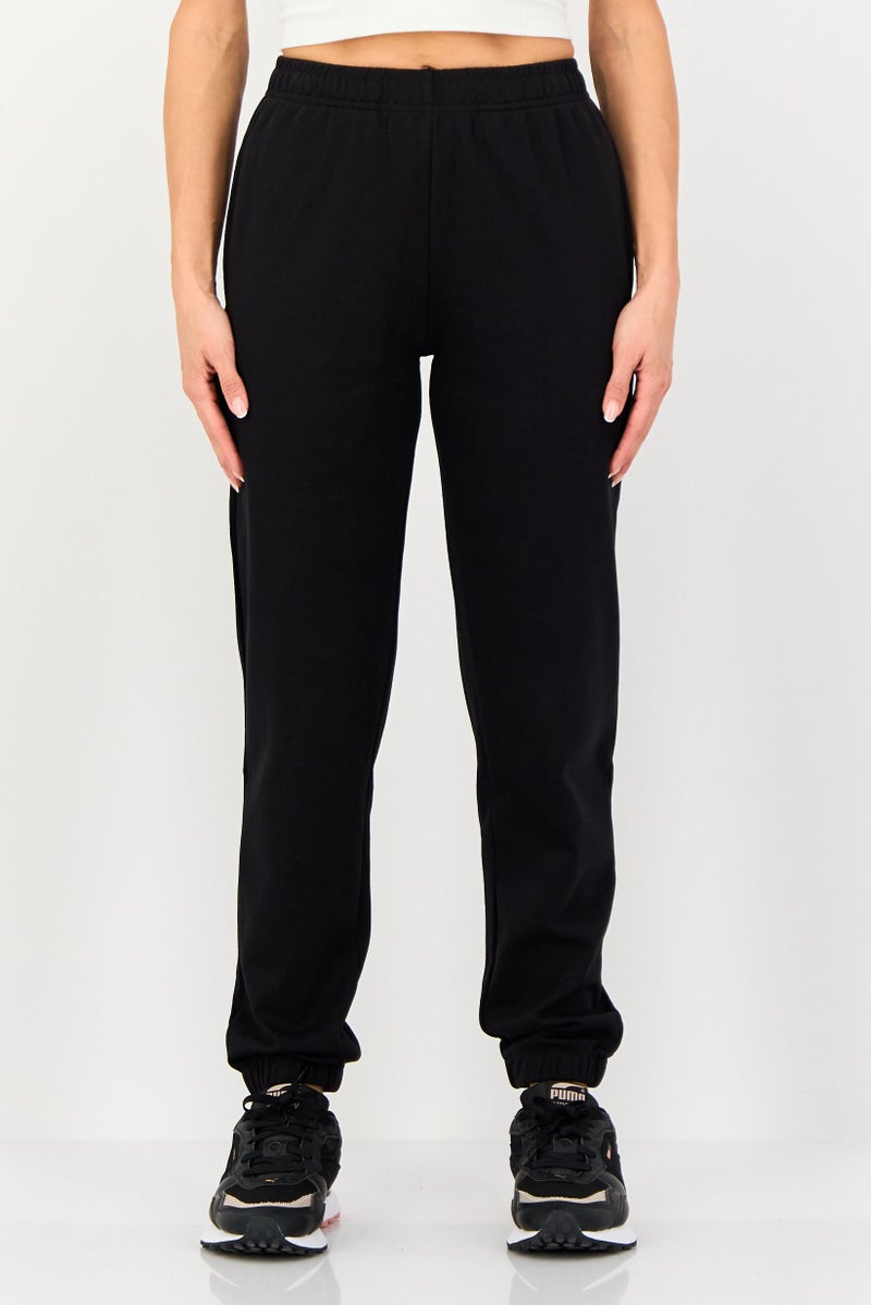 Core Elements Women Regular Fit Solid Jogger Pants, Black - Image 1