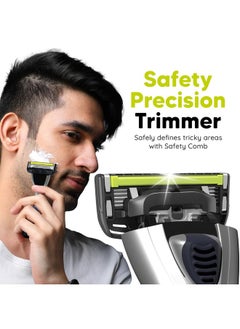 LetsShave Pro 5 Shaving Value Set Razor For Men With 4 Blades & 1 Handle + Razor Cap, World'S First Curved Blade Razor, Face & Head Shaving Kit  - Image 3
