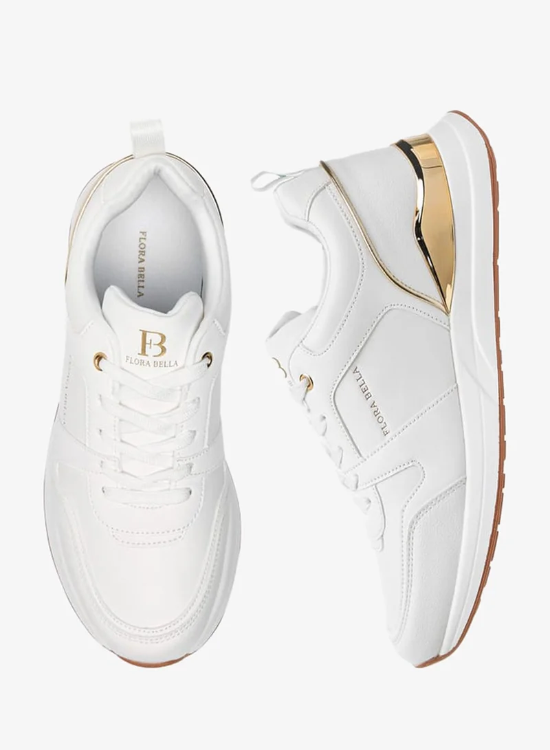 Flora Bella By Shoexpress Womens Panelled Ankle Sneakers With Lace-Up Closure