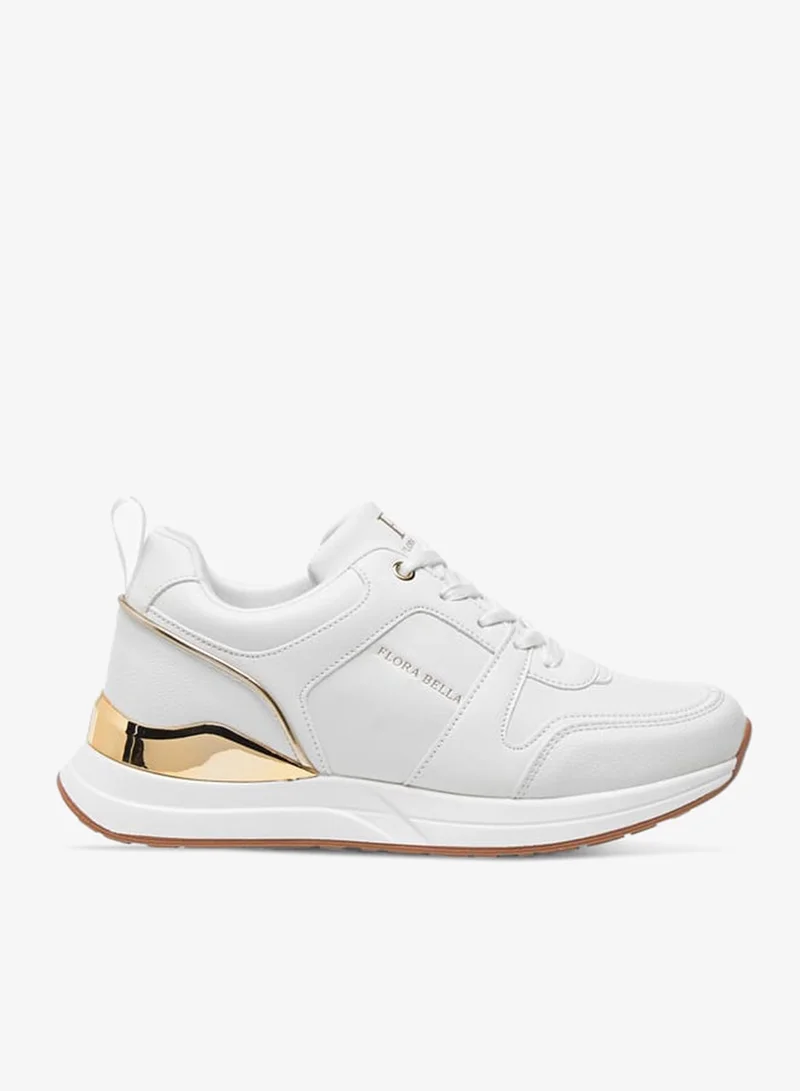 Flora Bella By Shoexpress Womens Panelled Ankle Sneakers With Lace-Up Closure