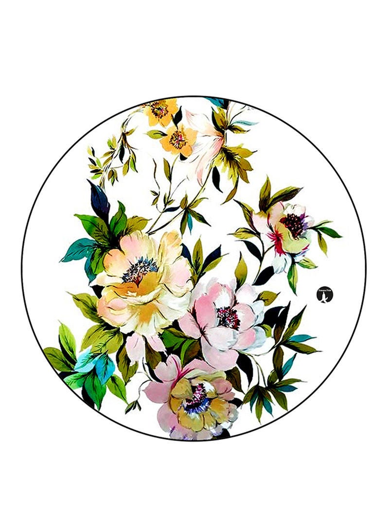 Flowers Printed Mouse Pad  Multicolour