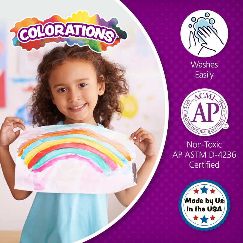 Colorations - SWT16 Simply Washable Tempera Paints, 16 fl oz, Set of 11 Colors, Non Toxic, Vibrant, Bold, Kids Paint, Craft, Hobby, Arts & Crafts, Fun, Art Supplies - Image 5