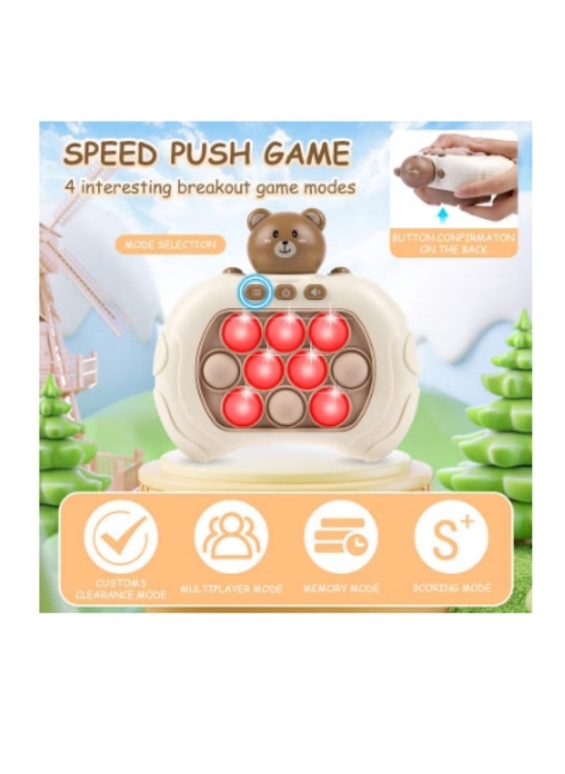 null - Electronic Quick Push Light Up Pop Game Fidget Toys for Adults and Kids with Lanyard,Puzzle Game Machine Push Pop Bubble Fidget Sensory Toy Birthday Gifts - Image 1