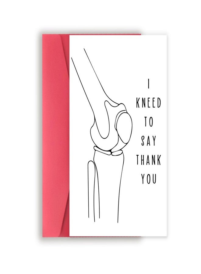 Asmallgf Funny Thank You Card for Doctor Nurse, Appreciation Gifts for Physical Therapist, I Kneed to Say Thank You - Image 1
