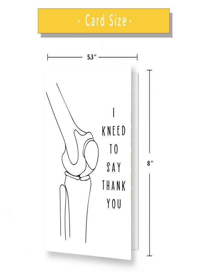 Asmallgf Funny Thank You Card for Doctor Nurse, Appreciation Gifts for Physical Therapist, I Kneed to Say Thank You - Image 2