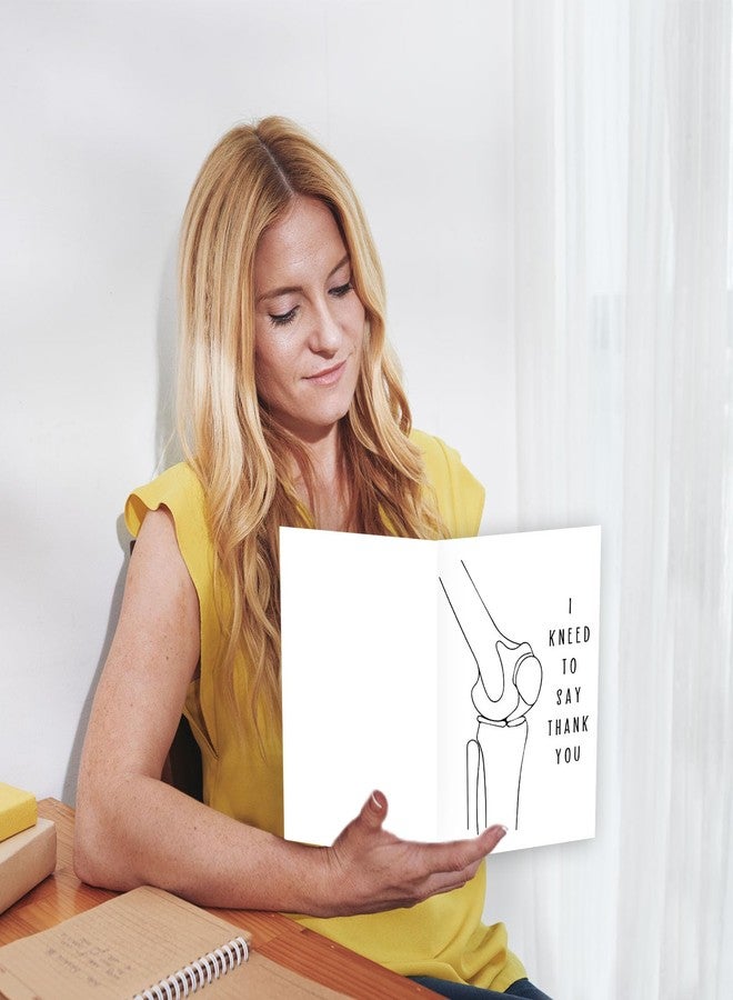 Asmallgf Funny Thank You Card for Doctor Nurse, Appreciation Gifts for Physical Therapist, I Kneed to Say Thank You - Image 4