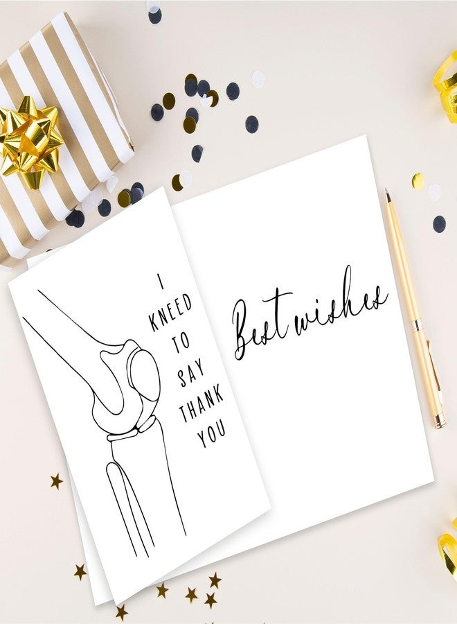 Asmallgf Funny Thank You Card for Doctor Nurse, Appreciation Gifts for Physical Therapist, I Kneed to Say Thank You - Image 5