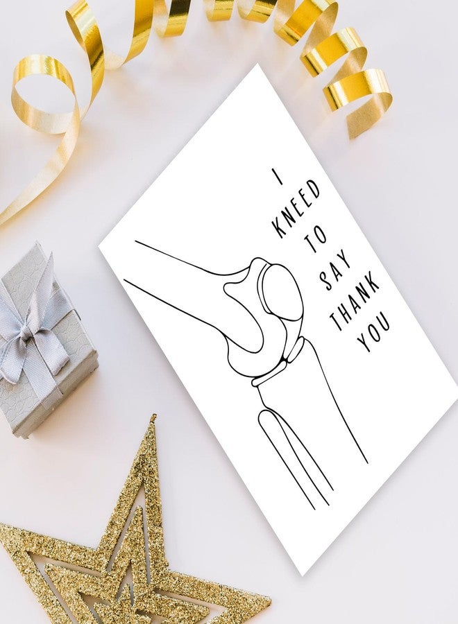 Asmallgf Funny Thank You Card for Doctor Nurse, Appreciation Gifts for Physical Therapist, I Kneed to Say Thank You - Image 3