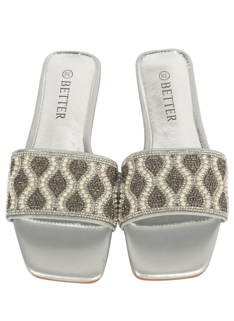 Generic - Ladies Flat Sandal Silver - Image 1