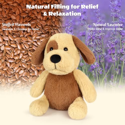 SuzziPals Heatable Coolable Beagle Dog Stuffed Animals Heating Pad Microwavable for Soothing Relaxation Lavender Scented Stuffed Beagle Plush for Stress Relief Dog Plushie Gifts for Kids Women - Image 5