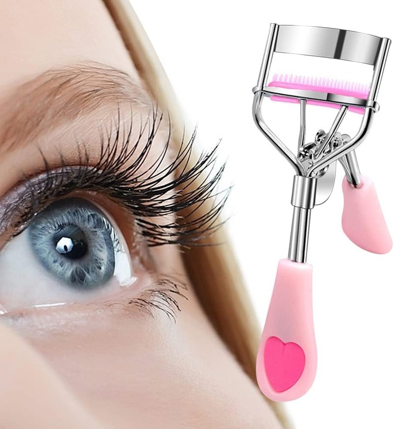 Pinkiou Eyelash Curler Stainless Steel with Brush Mascara Muffle False Eyelashes Accessory Best Professional Tool for Lashes Curls - Image 3