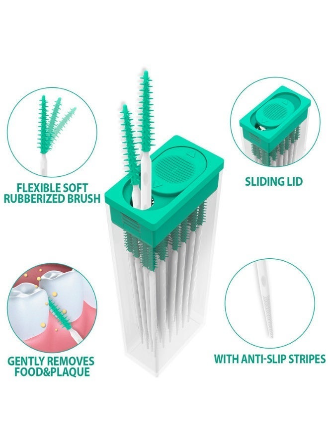 Dr.Emma 200-Piece Interdental Tooth Flossing Head Oral Dental Hygiene Brush, Dental Floss Toothpick Braces Brush Tooth Cleaning Tool Care Tool - Image 3