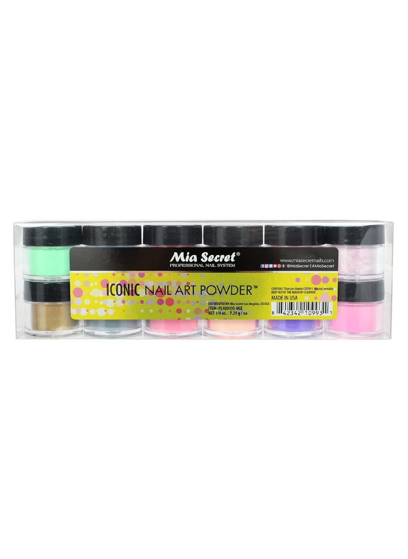 MIA SECRET - Mia Secret Nail Art Powder - Iconic Collection (12 PC) - Image 1