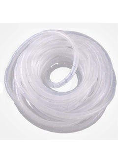 ELECTRRIUS Electrius PVC Spiral Cable Wire Wrap 6 MM Diameter 14 Inch White 25 Meter Length Zip Organizer 