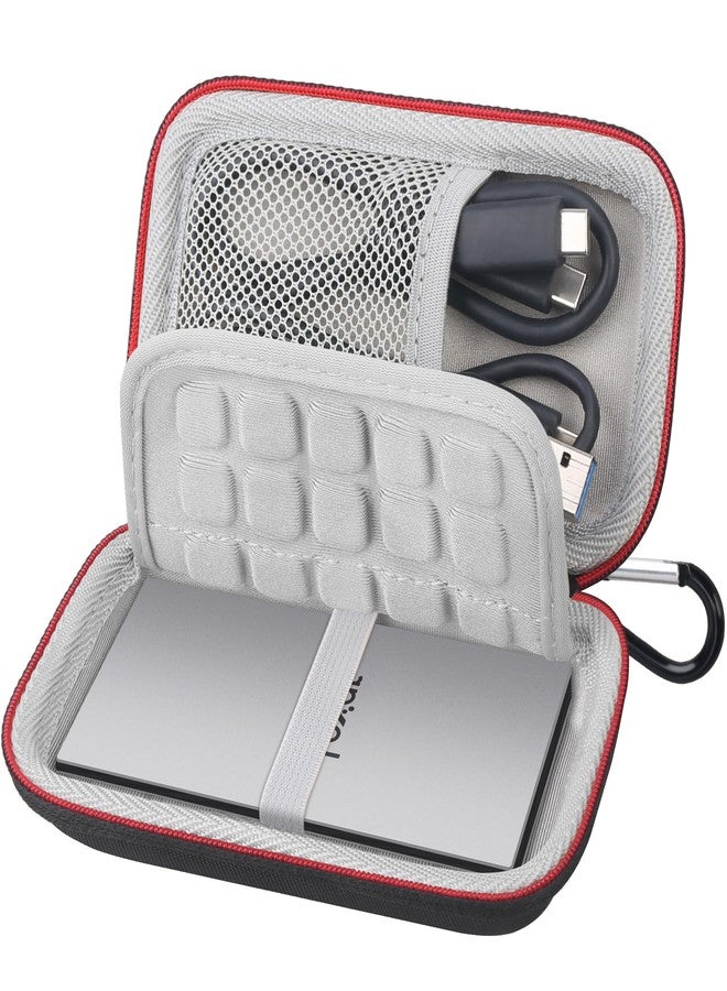 Lacdo Hard Carrying Case for Lexar ES3 Portable SSD External Solid State Drive 1TB 2TB 4TB SD Card Organizer Shockproof Hard EVA Protective Storage Travel Bag, Black - Image 1
