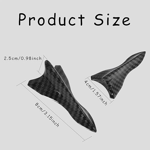 HAOBO 10 PCS Diffuser Shark Fin Kit, Spoilers for Cars, Car Exterior Accessories Shark Fin Kit Compatible with Spoiler Roof Wing Air Vortex Generator - Image 2