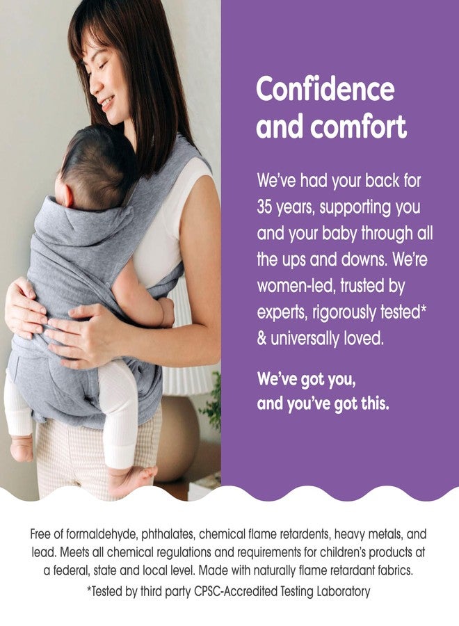 Boppy ComfyGrow Baby Carrier, 7-35lbs, Dove Gray, Newborn to Toddler with 3 Carrying Positions, 3-Stage Adjustable Seat and Head Support, Cotton Fabric - Image 5