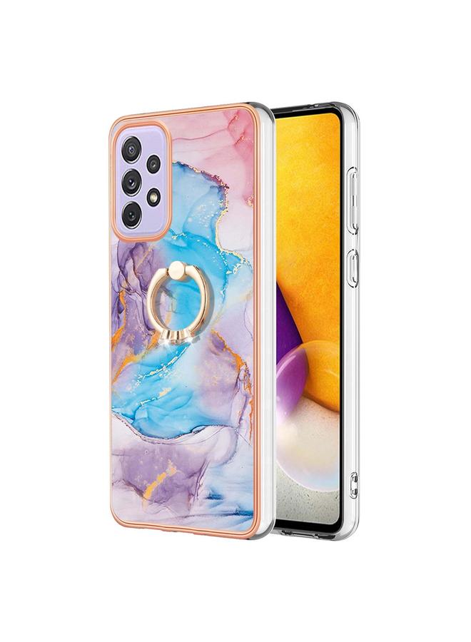 اس-توب جراب لهاتف Samsung Galaxy A73 5G مطلي بالكهرباء IMD TPU مع حلقة - Image 1