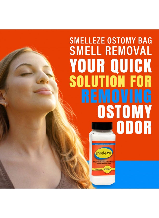 SMELLEZE Ostomy Bag Smell Removal Deodorizer: 2 lb. Granules Eliminate Embarrassing Ostomy, Colostomy, Stoma & Ileostomy Odor