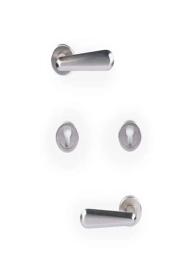 AHRAM Rosette Door handle Set CADDY – Nicle matt – FH1151R01CN201  - Image 2