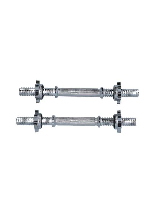 BODY SCULPTURE Steel Threaded Knurled Handles Heavy Workout Dumbbell Silver 14 Inch BW-5070-B  - Image 2