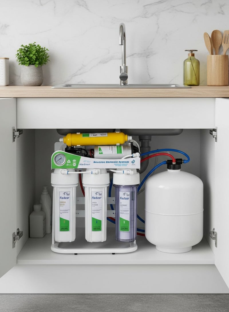 Hadeer Home Water Filter with 20L Tank – 6/5-Stage Filtration – 360L/Day Output – High-Efficiency RO System - Image 2