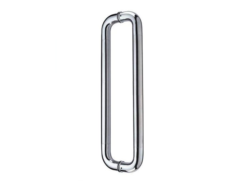 Bosney Stainless Steel Pipe Pull HandleD Handle for Glass DoorPull HandleO Shape Handle Matt Finish 25 mm 12 inch Silver - Image 2