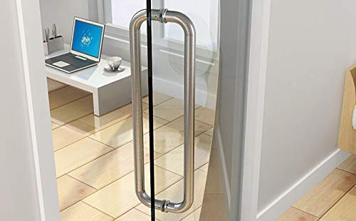 Bosney Stainless Steel Pipe Pull HandleD Handle for Glass DoorPull HandleO Shape Handle Matt Finish 25 mm 12 inch Silver - Image 5