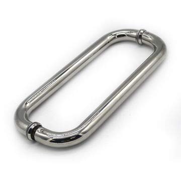 Bosney Stainless Steel Pipe Pull HandleD Handle for Glass DoorPull HandleO Shape Handle Matt Finish 25 mm 12 inch Silver - Image 1