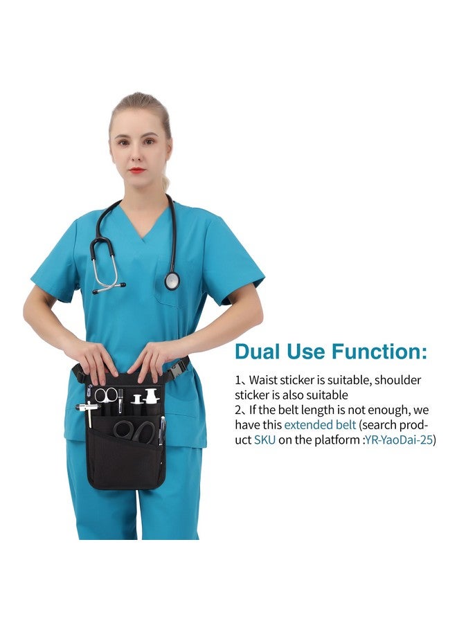 YOURUIMEI YOURUIMEI Medical Organizer Belt,Nurse fanny pack, Nurse Fanny Pack for Work ，Kit Practical Waist Bag for Nurses， Fanny Pack for Basics Nurse ，Utility Belt Organizer Bag (YRHS-S-XJ-BLACK) - Image 5