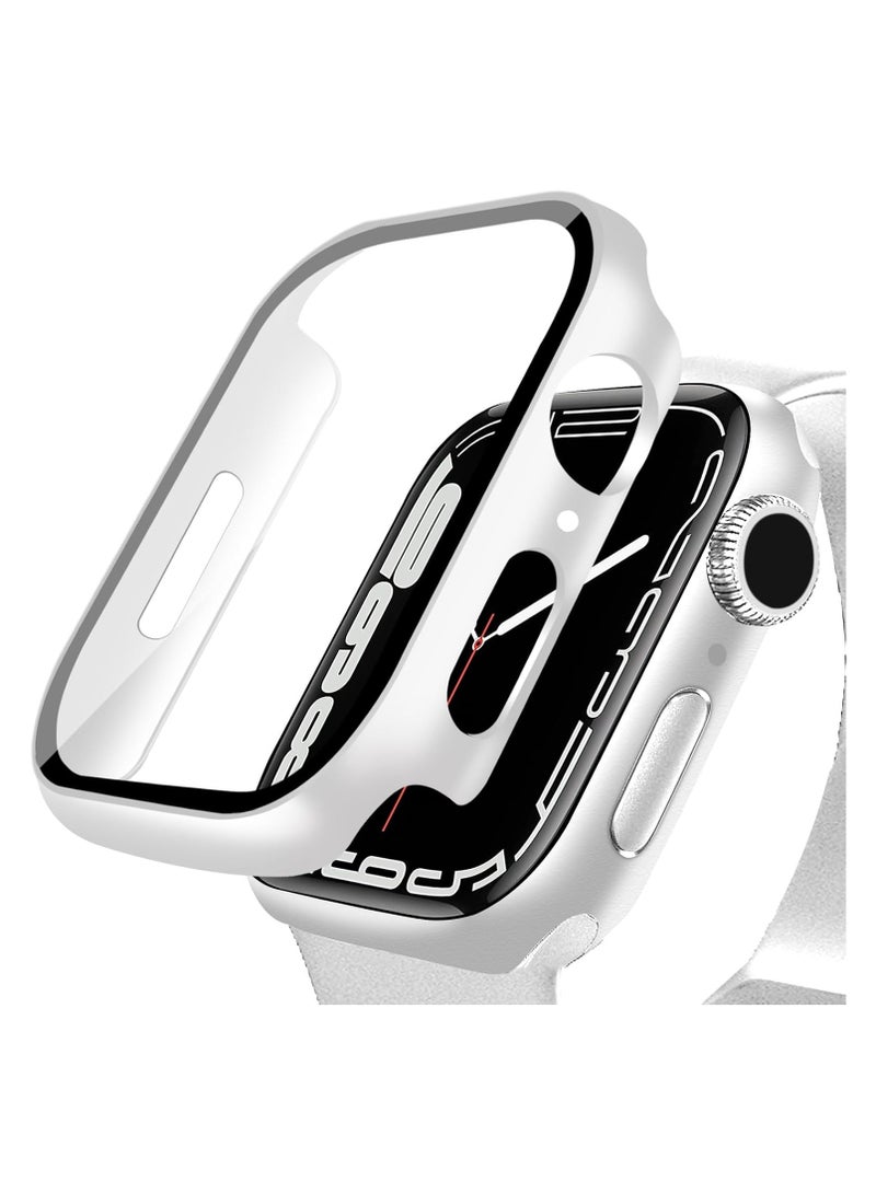 Apple Watch screen protector，Compatible with Series 10 46mm Full Coverage Hard PC Ultra-Thin Full Protection (46mm,white) - Image 1