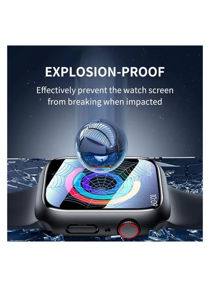 Apple Watch screen protector，Compatible with Series 10 46mm Full Coverage Hard PC Ultra-Thin Full Protection (46mm,white) - Image 2