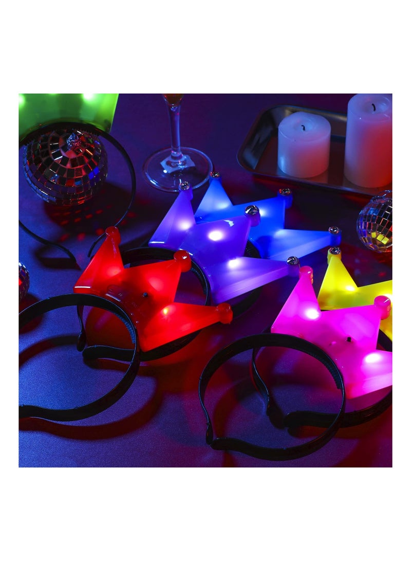 Light Up LED Crown Tiara, 14 PCS Flashing Princess Headband, for Kids Girls Boys, Multicolor Headband Crowns Hair Hoop, Party Supplies, Costume Accessories - Image 1