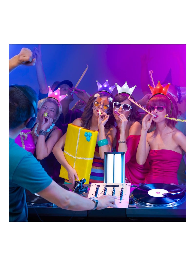 Light Up LED Crown Tiara, 14 PCS Flashing Princess Headband, for Kids Girls Boys, Multicolor Headband Crowns Hair Hoop, Party Supplies, Costume Accessories - Image 2