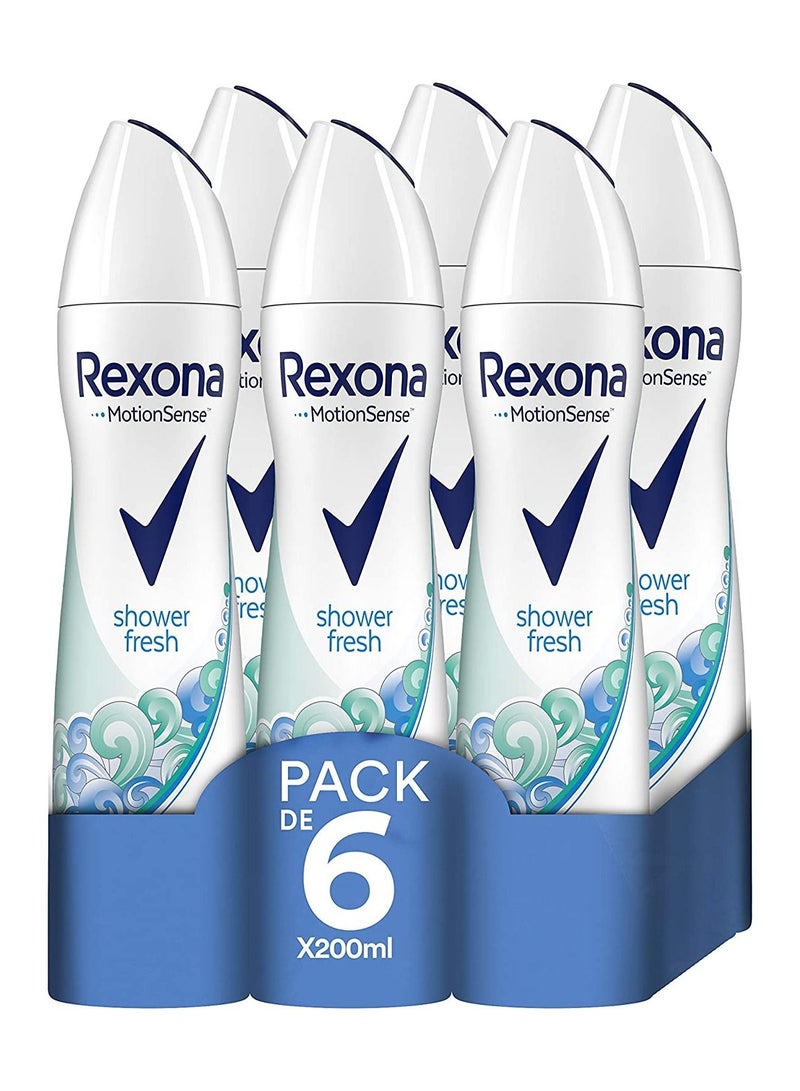 ريكسونا مزيل العرق المضاد للتعرق دش منعش - عبوة من 6 × 200 مل - Image 1