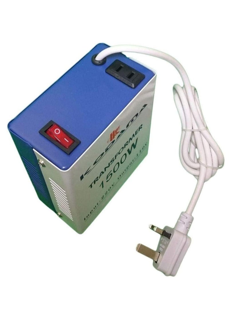 Generic Etroon Kodama Transformer 1500 Watt Universal 3 Pin UK Power Cord With Safety Fuse Included Plug Transformer 220V To 110V Step Down Power Converter  - Image 3
