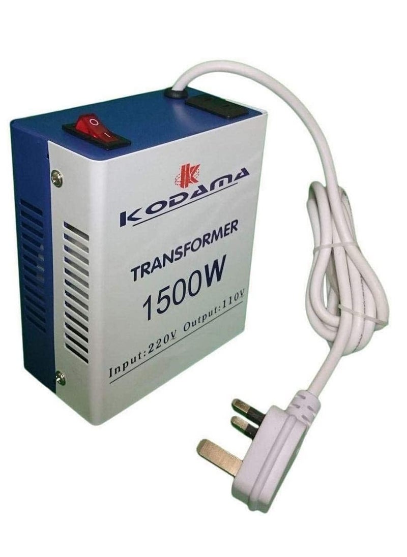 Generic Etroon Kodama Transformer 1500 Watt Universal 3 Pin UK Power Cord With Safety Fuse Included Plug Transformer 220V To 110V Step Down Power Converter  - Image 4