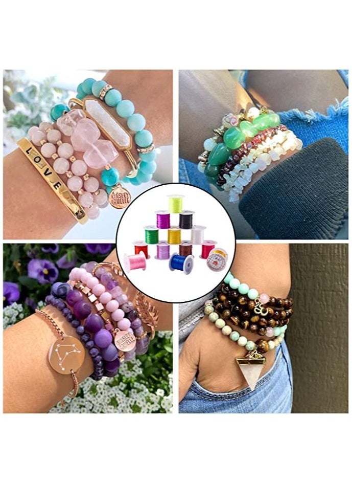 Generic 25 Pieces Jewelry Cord Elastic Bracelet Rope Crystal Beading Mix colors5 x 5 x 4cm  - Image 4