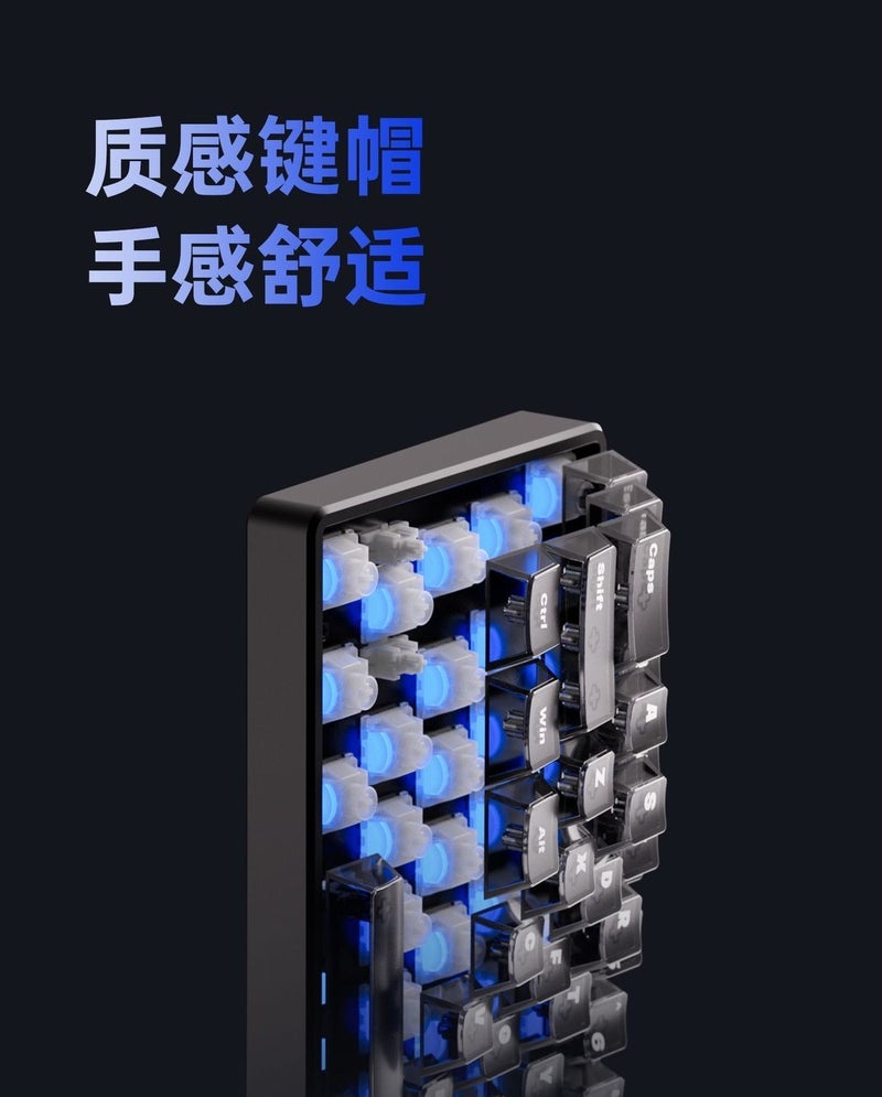 ATK 68 V2Pro Silver Blue RGB Wired Gaming Mechanical Keyboard - 68  Keys - Image 2