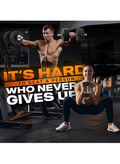 Yes4All Metal Threaded Dumbbell Handles Chrome Grip  - Image 5