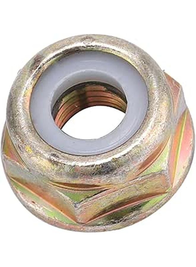 M10x1 25 Left Hand Thread Gold Metal Trimmer Vane Nut Replacement for Lawn Mower - Image 1