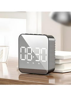 Oasisgalore Digital Alarm Clock LED Display Mirror Clock，Modern Electronic Clock for Bedroom Office  - Image 1