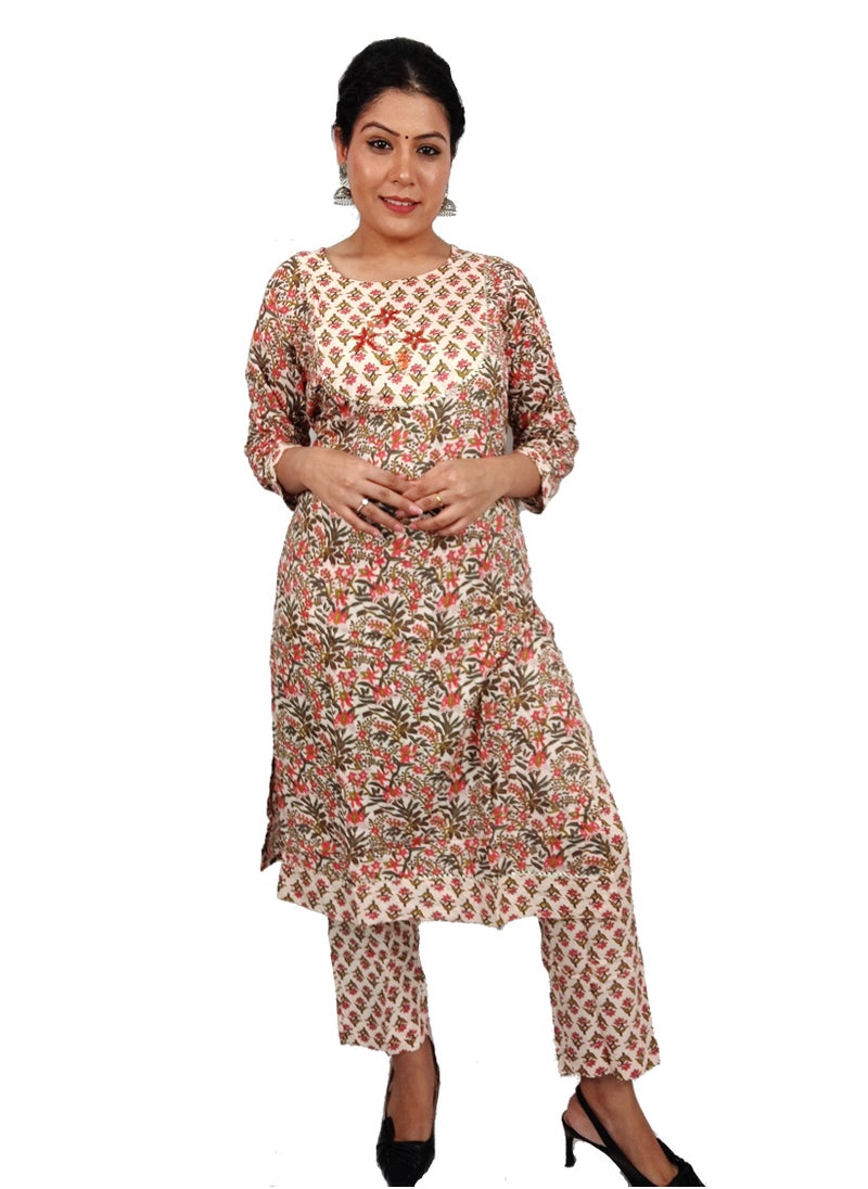 PRIYA’S PANACHE - Women Kurti with Dupatta and Palazzo Set | Ladies Top Kurta Kameez Salwar Suit Bottom Pant | Ethnic Indian Pakistani Party Dress | Traditional Festival Ready to Wear - Image 1
