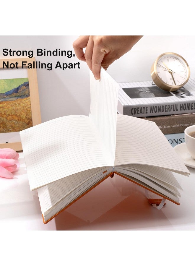 CAGIE New Days Personal Diary For Women, 300 Pages 100 Gsm Lined Journal 180°Lay Flat Daily Journals For Writing, Gift For Women Men During Any Stage Of Their Recovery Journey, Orange - Image 3