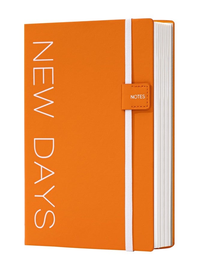 CAGIE New Days Personal Diary For Women, 300 Pages 100 Gsm Lined Journal 180°Lay Flat Daily Journals For Writing, Gift For Women Men During Any Stage Of Their Recovery Journey, Orange - Image 1