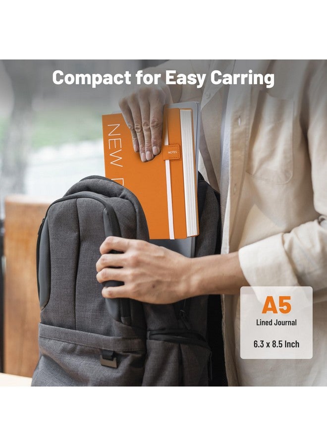 CAGIE New Days Personal Diary For Women, 300 Pages 100 Gsm Lined Journal 180°Lay Flat Daily Journals For Writing, Gift For Women Men During Any Stage Of Their Recovery Journey, Orange - Image 5