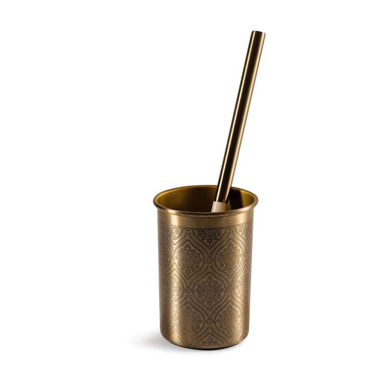 Pan Home Heritage Toilet Brush Holder 10.5X10.5X36.5 - Gold - 211SEH9900070 - Image 4